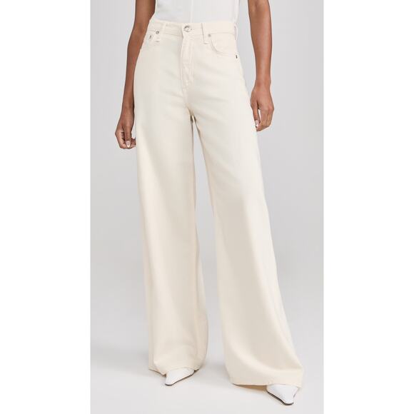 Rag & Bone Featherweight White Cotton Sofie Pants Size 26